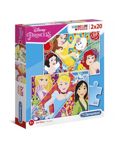 Puzzle Super 2x20 Princesas...